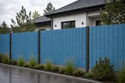 Забор штакетник односторонний 1,8 м (встык) крашенный: Лазурное небо